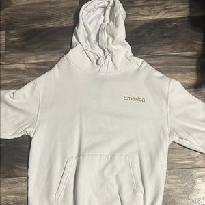 Emerica White and Gold Hoodie